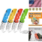 Professional Quality 4-PACK Box Cutters For Tough Materials With Extra Blades. Fixed Price $19.99.