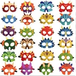 24-PACK Dinosaur & Dragon Felt Masks Kids Animal Costume Set Halloween Birthday. Fixed Price $29.99.
