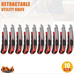 10PCS Heavy Duty Retractable Utility Knife Box Snap-off Cutter+ Spare Blades. Fixed Price $29.99.