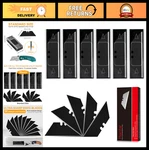 Harita 60 Pcs Utility Knife Blades, Blackened SK-2 Razor For Box Cutter. Fixed Price $29.69.