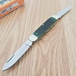 Marbles Jack Pocket Knife Mirror Finish Stainless Steel Blades Green Jigged Bone. Fixed Price $19.79.