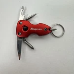 Snap-on Multi Tool Function Keychain Flashlight Knife Red Bottle Opener Euc. Fixed Price $17.99.