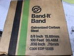 Galvanized Carbon Steel Band-it Bands Buckles (band C305 5/8 X 100' Galv). Fixed Price $49.99.