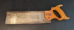 Warranted Superior Saw 12" Blade Miter Back Vintage Tool Wood Handle. Fixed Price $17.50.