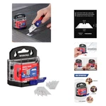 50-PACK Utility Knife Blades With Dispenser, SK5 Steel Box Cutter, Standard B.... Fixed Price $14.99.