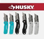 6-PACK Husky Folding Utility Knife Set Lock Back Blade Belt Clip 2 X 3-PACK. Fixed Price $26.88.