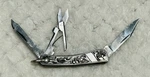Antique Engraved Oriental Multi-tool Utility Pocket Knife Sterling Silver. Fixed Price $79.99.
