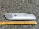 Vintage Miller Falls Sleek Fixed Blade Utility Knife Brushed Finish Aluminum Usa. Fixed Price $29.00.
