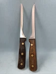 2- Chicago Cutlery 62S 5 Inch Boning Knife With Walnut Handles. Fixed Price $5.00.
