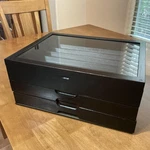 Knife Display Case 43+ Wood Black Edc Pocket Knives Watch Organizer Storage Box. Fixed Price $99.99.