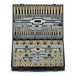 86PC Tap And Die Set Sae & Metric Titanium Coated Steel Threading Tool Kit- Ob. Fixed Price $99.99.
