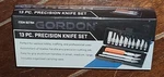 Gordon: 13PC Precision Aluminum Handled Knife Set With Case #62784. Fixed Price $12.10.
