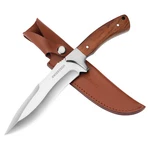 Swiss+tech 11-5/8" Fixed Blade Hunting Bowie Knife Full-tang With Leather Sheath. Fixed Price $24.99.