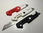 Folding Micro-utility Knife 3 Pack Mixed Colors Plastic Box Cutters. Fixed Price $13.99.