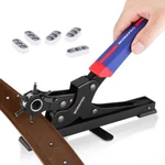 Workpro Desktop Leather Hole Set Heavy Duty 6SIZE Rotary Belt Puncher. Fixed Price $34.99.