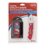 Red Folding Utility Knife With 25 Blades And Dispenser Box Cutter Shipping. Fixed Price $19.99.