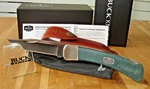 Nib Buck Knife 110 Blsbotm Jan 2026 Bos Magnacut Blade Denim & Red Micarta. Fixed Price $299.99.