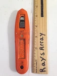 Ambidextrous Hyde Utility Knife Orange Spring Retractable Pat 4139939 & 5012581. Fixed Price $9.88.