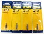 (lot Of 4) Irwin T15 Torx Insert Screwdriver Bit Hardened 1" Length 3513211C. Fixed Price $14.99.