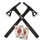 Sog Black Stainless Steel Four Piece Throwing Hawks Kit And Cards. Fixed Price $35.00.