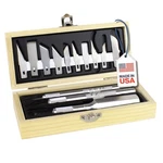 Excel Blades Craftsmen Set, 13PIECE Precision Knife With Case. Fixed Price $35.90.