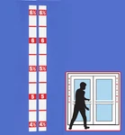 Door Height Markers For Security (set Of 2) Red And Wh. Fixed Price $23.00.
