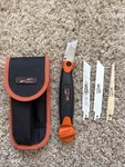 Savage By Swanson SVK666 Folding Jab Saw & Utility Knife Combo Orange Black. Fixed Price $25.00.