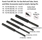 Steel 4 Pc Hollow End Roll Pin Tool Starter Punch Set For Spring Install. Fixed Price $12.98.