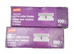 Lot Of 200 Staples Replacement Carton Cutter Blades Gray Refills 17551. Fixed Price $16.09.