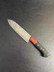 Handmade Chefs Knife 7 Blade Damascus Carbon Steel Rams Horn Handle + Red Wood. Fixed Price $31.20.