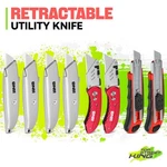 8PCS Lock Foldable Retractable Utility Knife Back Box Cutter W/ 16 Blades. Fixed Price $29.99.