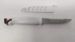 Rapala Fixed Blade Bait Knife White Handle W/sheath RSB4BX Serrated Saw. Fixed Price $26.99.