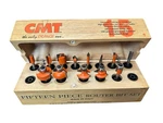 Cmt 13 Piece Router Bit Set In Wood Case 1/4" Shank Italy Made Teflon 800.001.00. Fixed Price $89.99.