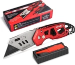 Hautmec Folding Utility Knife With 10-PACK SK2H Blades, Heavy-duty Aluminum Allo. Fixed Price $29.99.