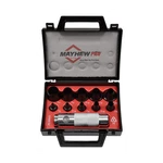 Mayhew 66010 Hollow Punch Set Steel 11 Pieces Red Silver Black. Fixed Price $120.00.