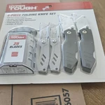 Hyper Tough 4-PIECE Utility Knife Set Steel Blades Metal Plastic Silver Black. Fixed Price $15.24.