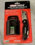 25537 Oemtools New Folding Lock Back Utility Knife W/ Box Of 50 Blades Black. Fixed Price $19.99.