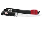 Rapala 6" Soft Grip Fillet Knife With Single Stage Sharpener And Sheath. Fixed Price $17.50.