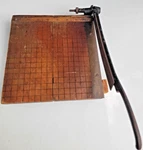 Antique Dandy Wooden Paper Cutter Guillotine Patent Primitive Office Print Tool. Fixed Price $99.00.