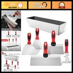 6-PIECE Drywall Knife Set Finishing Tools, Mud Pan & Spackle Great Gift. Fixed Price $59.99.