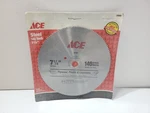 Ace 23583 7-1/4" Steel Saw Blade 140 Teeth 5/8" Arbor Diamond Knockout. Fixed Price $11.99.