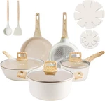 Zhang Xiao Quan Pots And Pans Set With Lids, 14 Pcs Cast Aluminium Non Stick. Fixed Price $79.99.