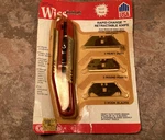 Vintage Wiss Nos Rapid Change Retractable Heavy Duty Knife 9 Refill Blades Usa. Fixed Price $43.99.