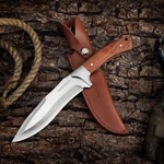 Swiss+tech Hunting Knife With Leather Sheath 11-5/8INCH Fixed Blade For Survival. Fixed Price $24.99.