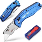 Workpro Premium Axis Lock Utility Knife Folding, Heavy Duty Metal Box Cutter Wit. Fixed Price $20.75.