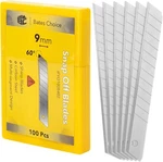 100 Pcs, 9MM, 60 Degree, Carbon Steel Razor Blades, Retractable, Box. Fixed Price $10.97.