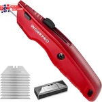 Premium Utility Knife, Retractable All Metal Heavy Duty Box Cutter, Quick Change. Fixed Price $20.09.