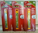 3- Packs Olfa Pro 9MM Snap Off Blades AB-5B 1115419 Free Shipping. Fixed Price $16.99.