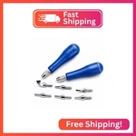 Falling Art Block Cutters- Craft Linoleum Carving Tools With 6 Type Blades An. Fixed Price $18.31.