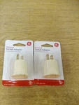Lot Of 2 Ge Polarized Socket Adapter 54173 Converts Outlet Lamp. Fixed Price $9.99.